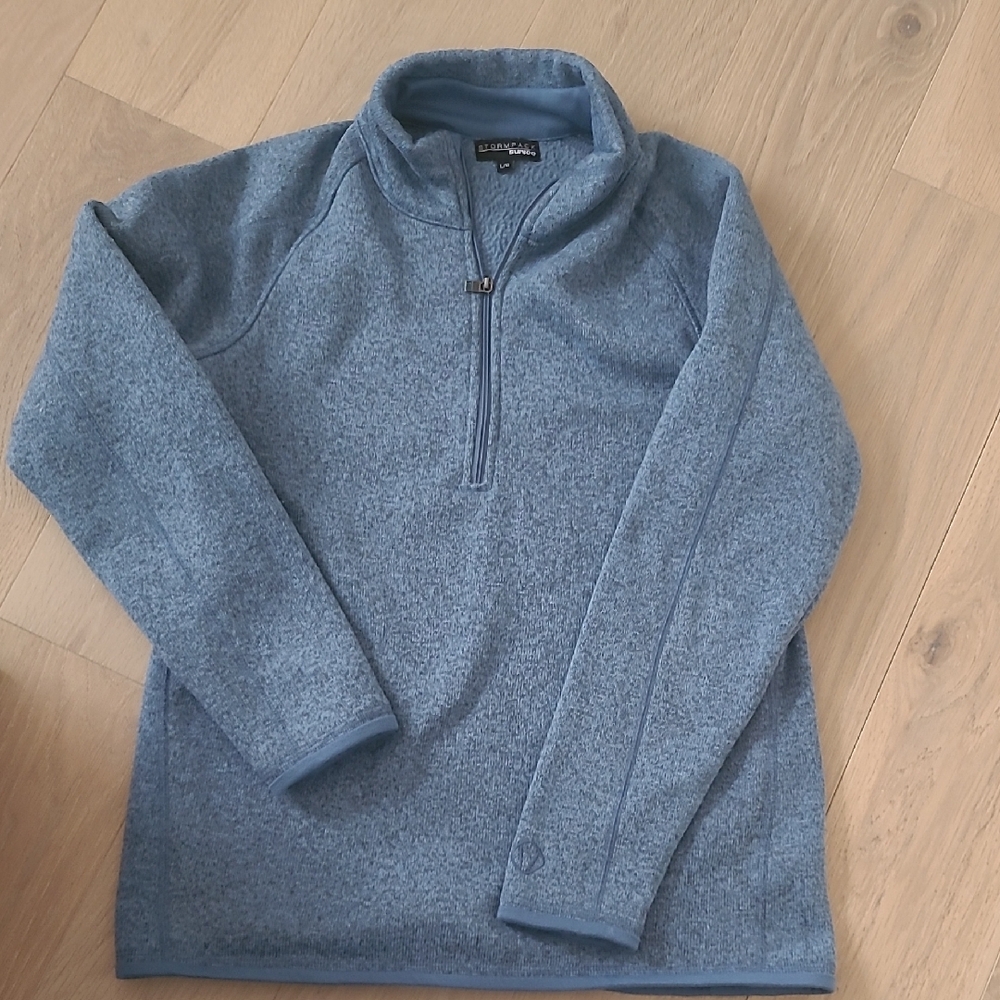 Sun Ice Womens Blue Half-Zip Sweater. Size L